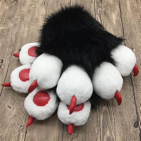Feet Paw commissions. (3) $300.00. Black-White Furry Feet Paws. Black and white puffy and fluffy fur paw feet with black pads,Paws Legs for cosplay, Partial paws from fursuit. (52) . 