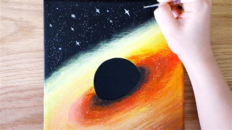 Black hole – Acrylic painting tutorial – Mommy & son Art project