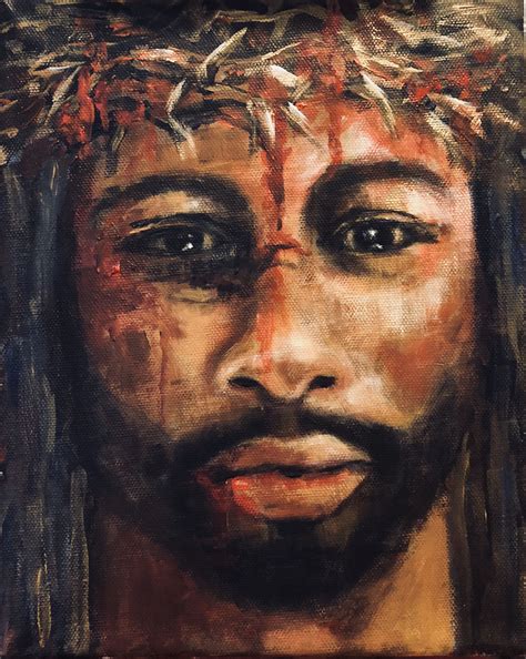 Black jesus painting. New Study Redraws Holy Image. New research by Joan Taylor suggests Jesus may have been an average height, with short black hair, brown eyes and olive-brown skin.(Image credit: Painting by Cathy ... 