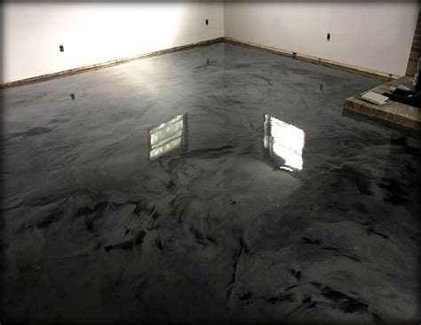 Black marble epoxy floor.  <liAesthetic versatility: Realistic marbl...