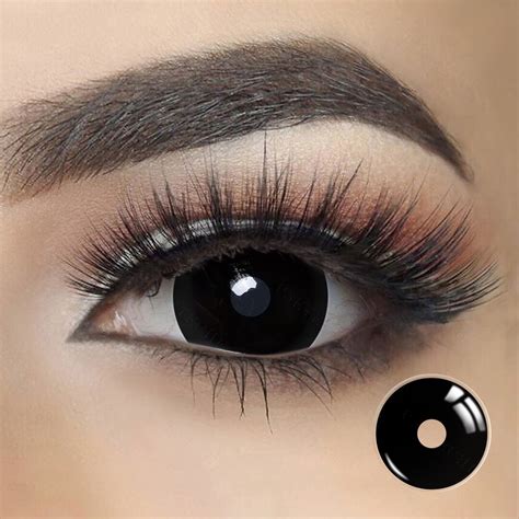 Each package comes with a logo cases, plus apply tools and tutorials for beginners. We also offer U.S. free shipping and a 14-day free return and exchange policy. Buy Mini Sclera Black Contacts 17mm for Halloween, Party, Movie, Just be cool anywhere and anytime..