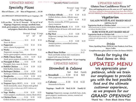 Blackstone Pizza Kitchen. August 15, 2020 ·. Check out our menu! 3737. . 