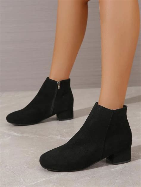 Black suede booties low heel + FREE SHIPPING Zappos.com