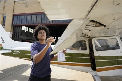 Black teens learn to fly and aim for careers in aviation in the footsteps of Tuskegee Airmen