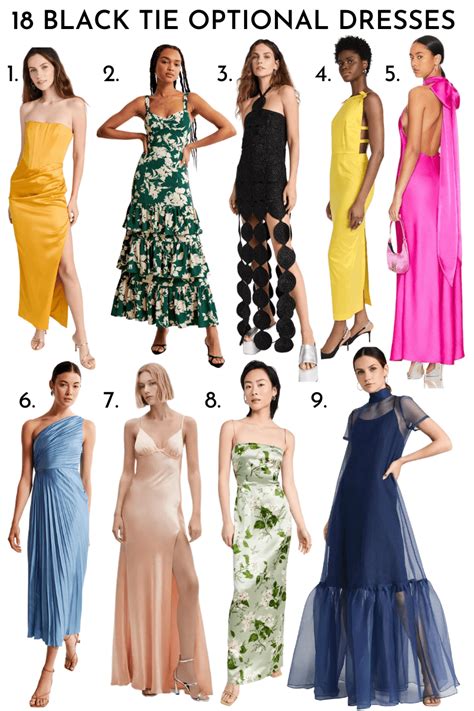 Black tie optional wedding guest dresses. Aug 6, 2018 ... Black tie optional usually means formal attire. I would pick a non-floral cocktail dress option, if it is not a garden wedding. https://www ... 