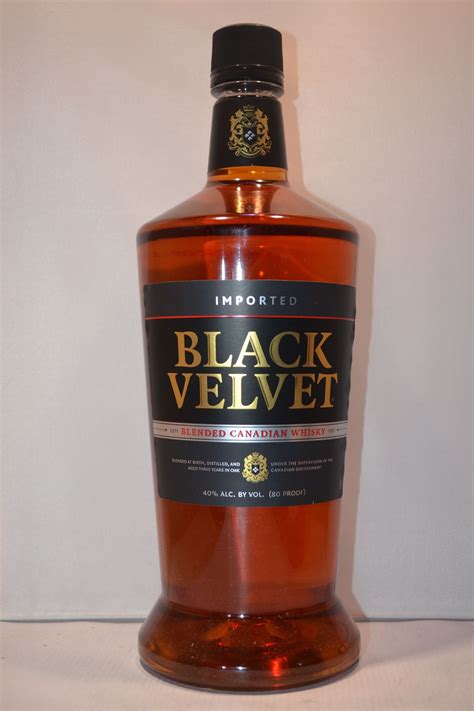 Black velvet whiskey. Black Velvet 1970. Black Velvet was first produced in 1951 in Toronto as a part of the 'Velvet' range. The Toronto distillery was owned by Gilbey's who produced the famous gin and at one point owned twenty-two distilleries worldwide including the Scotch distilleries of Glen Spey, Knockando and Strathmill. This is an antique bottling from 1970. 