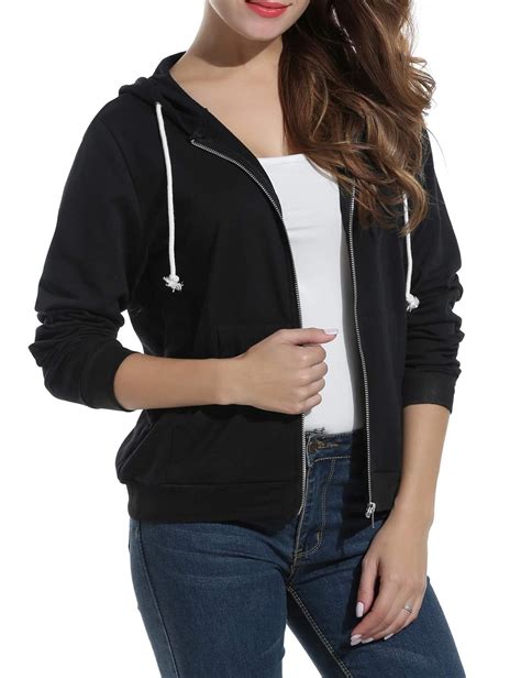 Black zip up hoodie womens amazon. Things To Know About Black zip up hoodie womens amazon. 