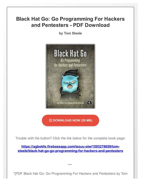 Full Download Black Hat Go Go Programming For Hackers And Pentesters By Tom Steele