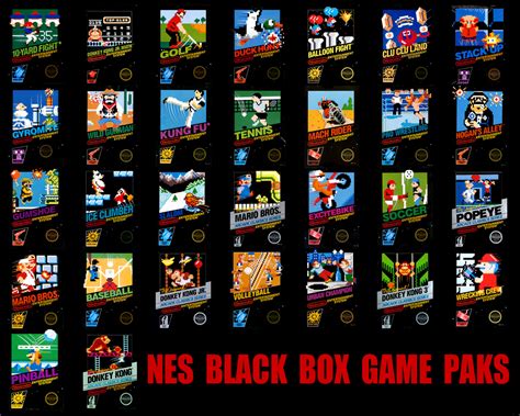 Blackbox games. Did you know there are 30 Black Box NES games? There were the OG games that started it all in uniform boxes that let you know what kind of game it is and wha... 