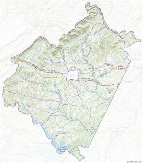 Blackhorse Gap Topo Map in Bedford County, Virginia