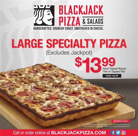 Blackjack pizza deals
