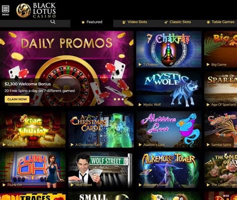 Black Lotus Casino is a sleek online casino available for both desktop and mobile users. It is powered by Saucify (BetOnSoft), an online gambling platform with years of experience in the industry. The casino holds an online gaming license from the jurisdiction of Curacao. . 