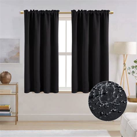 Blackout curtains 48 long. NICETOWN 100% Blackout Window Curtain Panels 48 inches Long, Heat and Full Light Blocking Drapes with Black Liner, Thermal Insulated Draperies for Cafe (White, 2 Pieces, 42 inches Wide Each Panel) 4.7 out of 5 stars 2,564 $27.59 $ 27. 59 Mon, Oct 9 ... 
