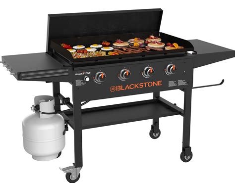 Shop Blackstone 36" Culinary Cabinet Griddle with Side Table 4-Burner Liquid Propane Flat Top Grill in the Flat Top Grills department at Lowe's.com. Does your grill have a folding side table attachment like this Blackstone culinary 36 inch griddle? When you want the ultimate outdoor cooking setup, a 
