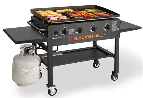 Blackstone 4-Burner 36" Propane Griddle with Air Fryer and Hood; 4 independently …. Blackstone 4 burner griddle