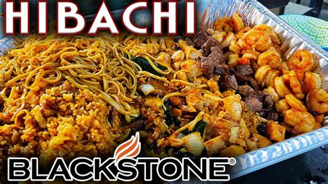 Blackstone hibachi. Here are some dishes to make on the flat top griddle for a crowd in the morning…. Scrambled eggs. Fried eggs. Griddled bacon / recipe for Blackstone bacon. Hash browns on the griddle. Breakfast sausage served on homemade focaccia. Breakfast tacos. Slice and griddle cook this recipe for blueberry banana bread. 