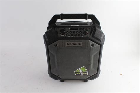 Blackweb bluetooth speaker. 8-inch USB charging cable.  Blackweb Portable Bluet...
