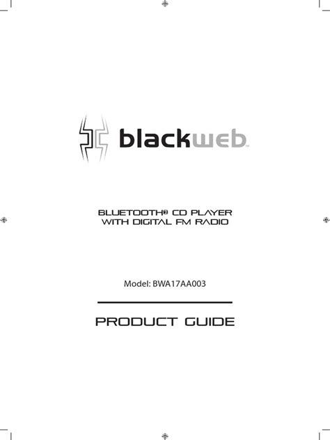 Blackweb bluetooth transmitter.  User Manual for BlackWeb Portable AM/...
