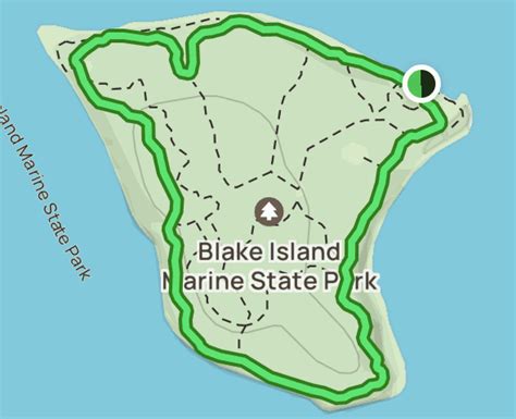 Blake Island Perimeter Road Loop Map, Guide