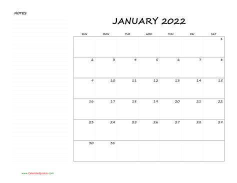 Blank 2022 Calendar Pdf