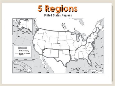 Blank 5 Regions Of The United States Printable Map