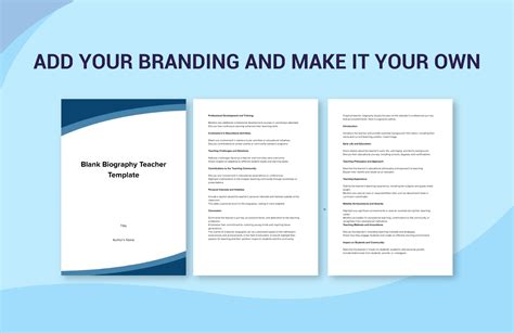 Blank Biography Teacher Template in Word, PDF, Google Docs ...