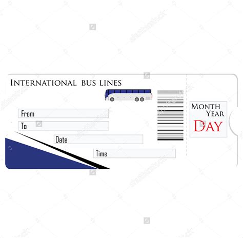 Blank Bus Ticket Template