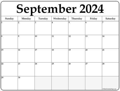 Blank Calendar For September 2022