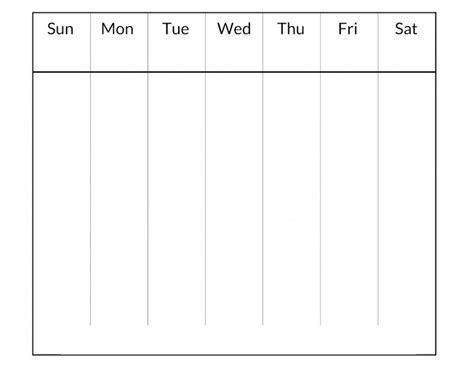 Blank Calendar Week