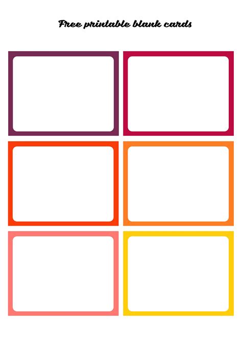 Blank Cards Template