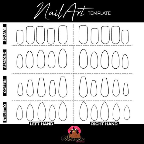 Blank Coffin Nail Template