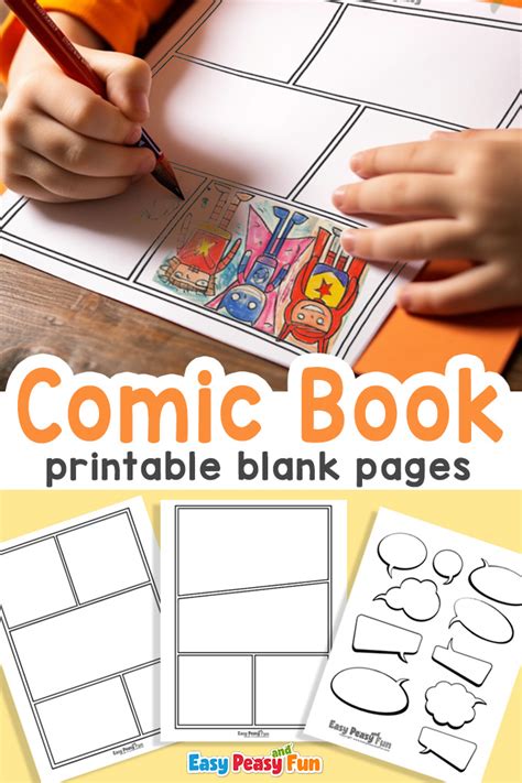 Blank Comic Book Pages Printable