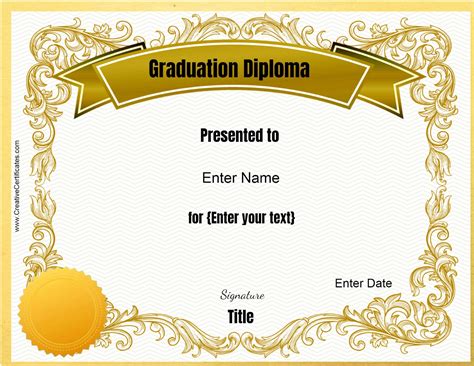 Blank Diploma Template