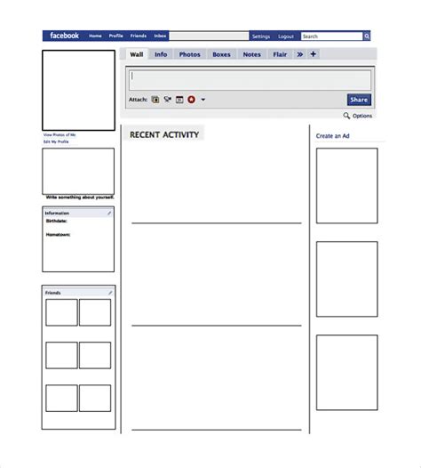 Blank Facebook Template 13  Free Word PPT PSD Documents Download