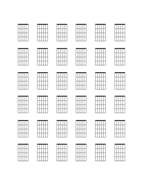 Blank Guitar Chord Chart Grid