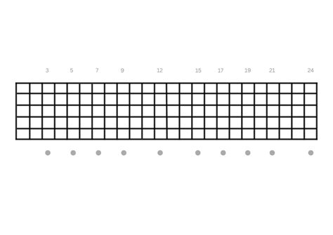 Blank Guitar Fretboard Diagram
