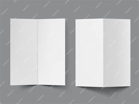 Blank Half Fold Brochure Template For Your Design Vector Image