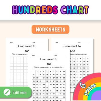 Blank Hundreds Chart Worksheet Education Com