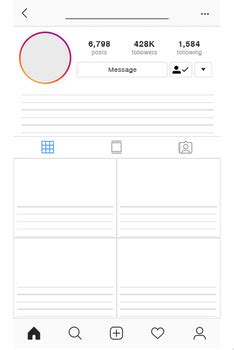 Blank Instagram Profile Page