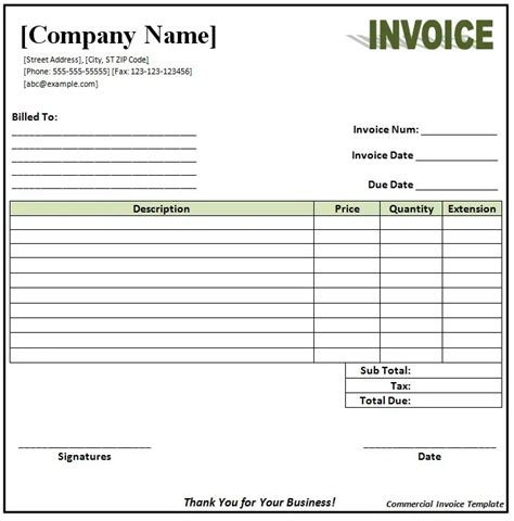 Blank Invoice Template Microsoft Word Joy Studio Design Gallery