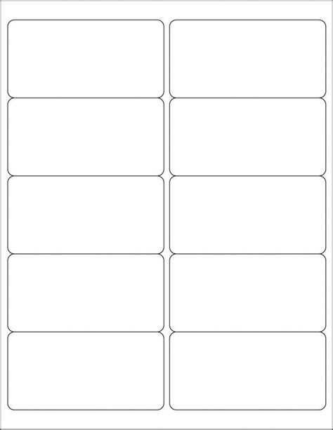 Blank Label Template Word