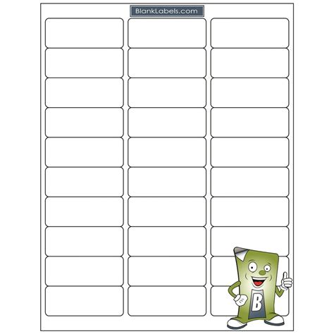 Blank Labels Address Label. 3000 Total Sized for FBA and Word Templates