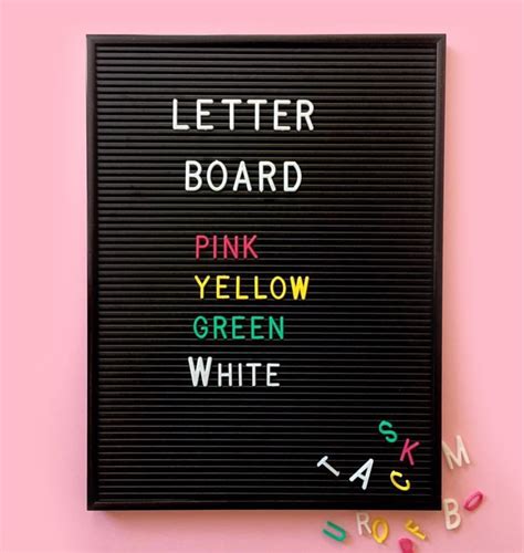 Blank Letter Board Template