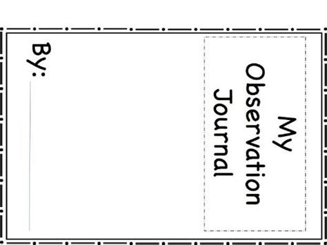 Blank Observation Journal Teaching Resources