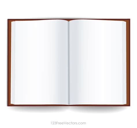 Blank Open Book Template 123Freevectors