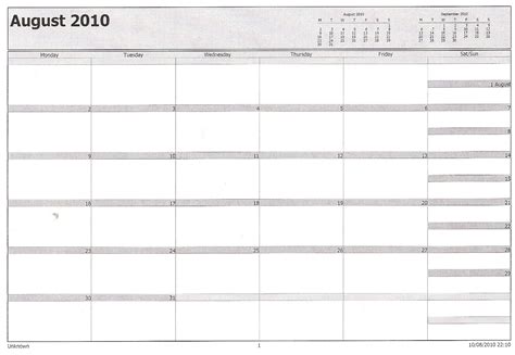 Blank Outlook Calendar