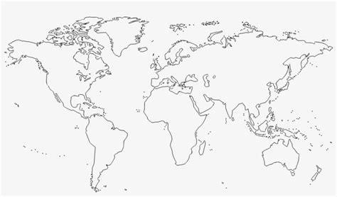 Blank Physical World Map