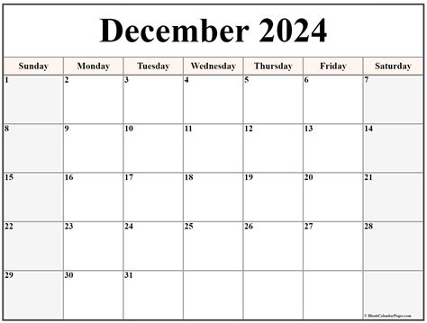 Blank Printable December 2022 Calendar
