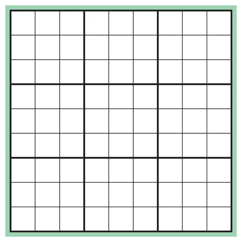 Blank Printable Sudoku