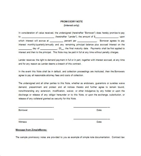 Blank Promissory Note Template 12+ Free Word, Excel, PDF Format